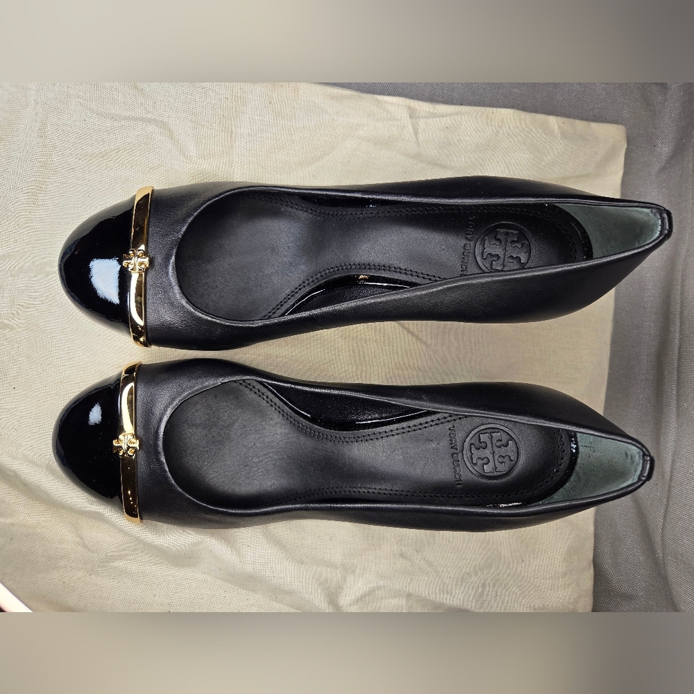 NWOT Tory Burch Pacey Cap-toe Wedges - Picture 5 of 6